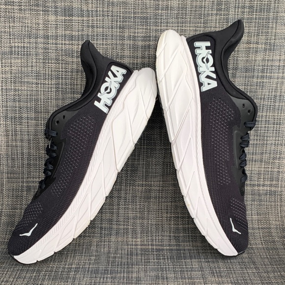 Hoka Women's Arahi 7 Black and White Sneakers Running Shoes Size 11 - Picture 8 of 14